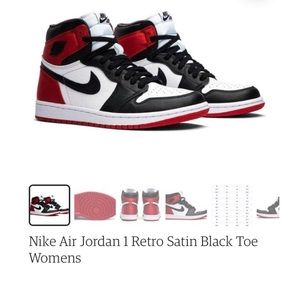 Nike Air Jordan 1 Retro Satin Blk